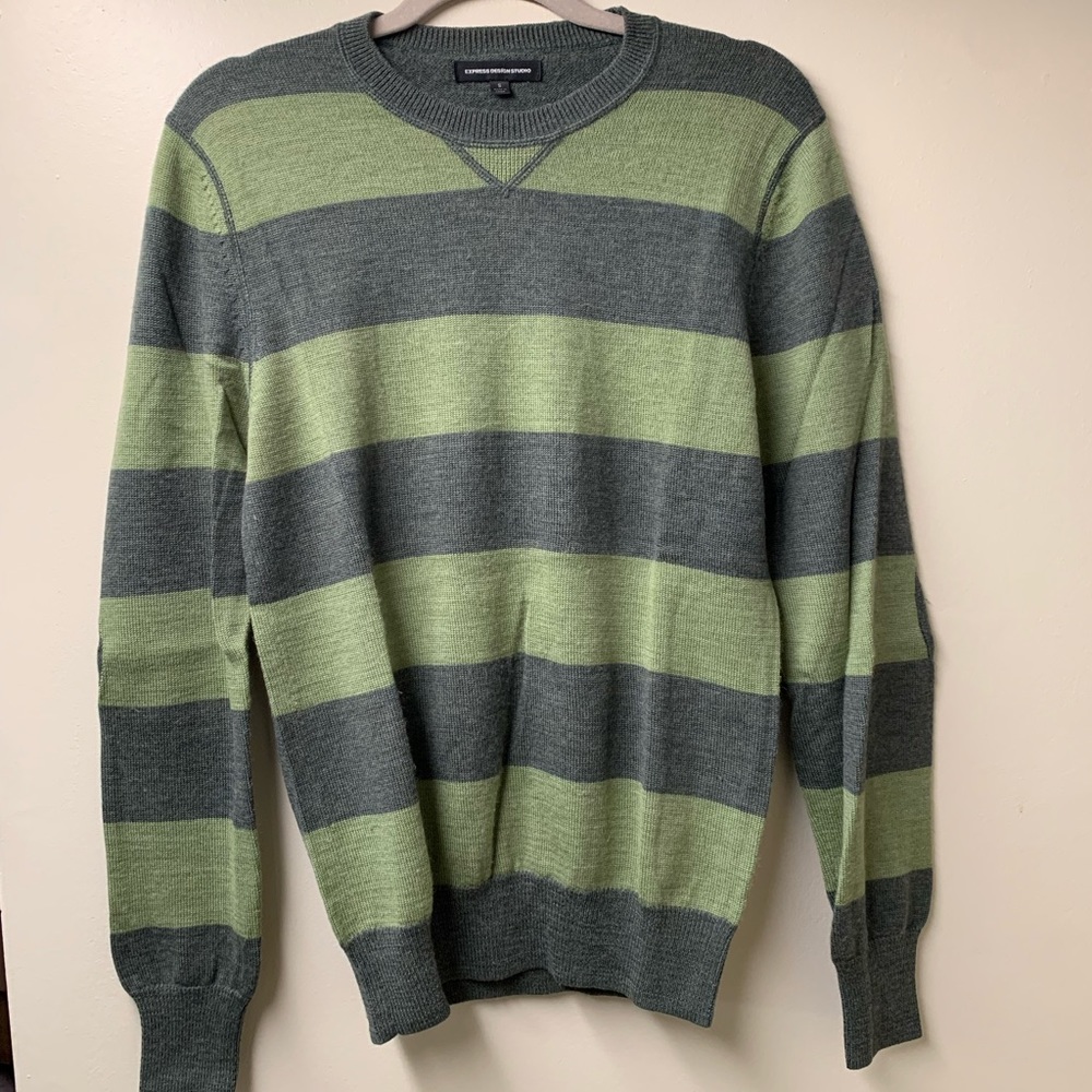 Express Crew Neck Striped Sweater, Small